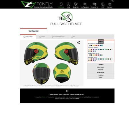 TONFLY Helmet configurator Web App